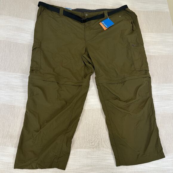 NEW Columbia Silver Ridge Convertible Pants Green Sz 54x28 Omni Shade NWT - Picture 1 of 6
